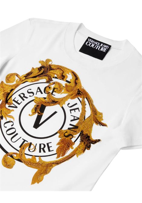 T-shirt con cristalli Porcelain Barocco VERSACE JEANS COUTURE | T-shirt | 79HAHE01 CJ02EG03